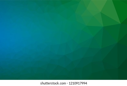 Light Blue, Green vector hexagon mosaic texture. Shining colored illustration in a Brand new style. The textured pattern can be used for background.