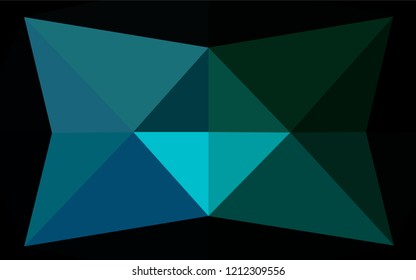 Light Blue, Green vector hexagon mosaic template. Colorful abstract illustration with gradient. A new texture for your design.