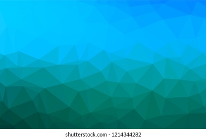 Light Blue, Green vector hexagon mosaic cover. An elegant bright illustration with gradient. A completely new template for your business design.