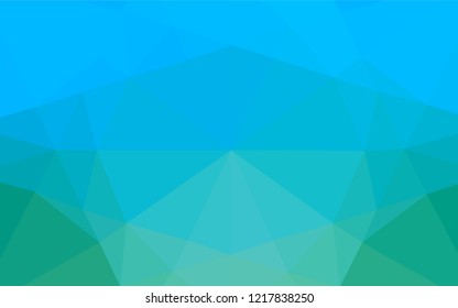 Light Blue, Green vector hexagon mosaic template. Shining colored illustration in a Brand new style. The textured pattern can be used for background.