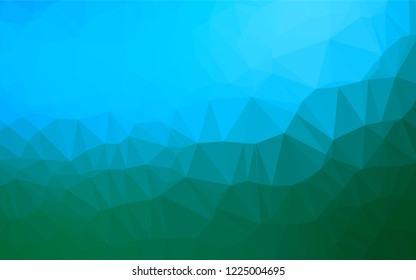 Light Blue, Green vector hexagon mosaic texture. Shining colored illustration in a Brand new style. A new texture for your design.