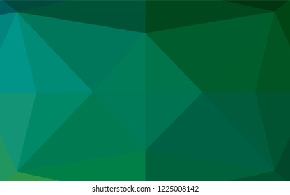 Light Blue, Green vector hexagon mosaic cover. Glitter abstract illustration with an elegant design. Brand new design for your business.