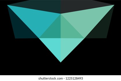 Light Blue, Green vector hexagon mosaic texture. A completely new color illustration in a vague style. The completely new template can be used for your brand book.