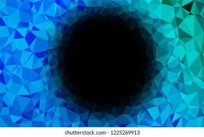 Light Blue, Green vector hexagon mosaic texture. Colorful illustration in abstract style with gradient. The textured pattern can be used for background.