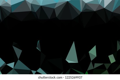 Light Blue, Green vector hexagon mosaic template. Creative geometric illustration in Origami style with gradient. The completely new template can be used for your brand book.