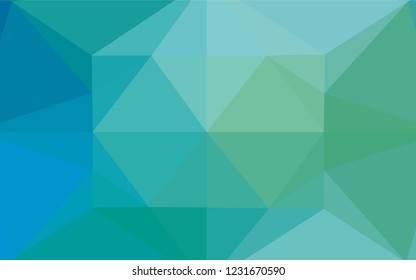 Light Blue, Green vector hexagon mosaic texture. Colorful illustration in abstract style with gradient. The polygonal design can be used for your web site.