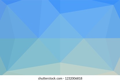 Light Blue, Green vector hexagon mosaic template. Creative illustration in halftone style with gradient. The polygonal design can be used for your web site.