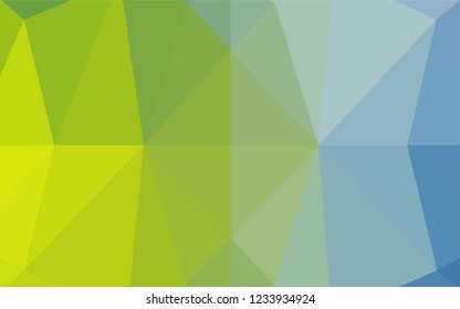 Light Blue, Green vector hexagon mosaic template. Brand new colored illustration in blurry style with gradient. The template can be used as a background for cell phones.