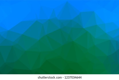 Light Blue, Green vector hexagon mosaic cover. Brand new colored illustration in blurry style with gradient. A completely new template for your business design.