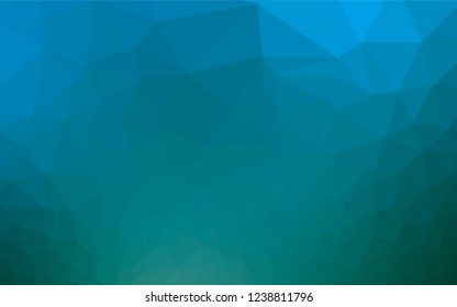 Light Blue, Green vector hexagon mosaic cover. A completely new color illustration in a vague style. A completely new template for your business design.