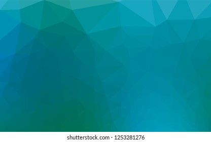 Light Blue, Green vector hexagon mosaic cover. Colorful abstract illustration with gradient. The best triangular design for your business.