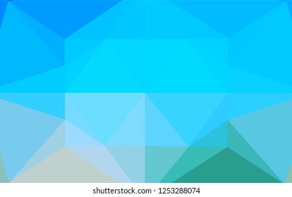 Light Blue, Green vector hexagon mosaic template. Colorful abstract illustration with gradient. A completely new template for your business design.