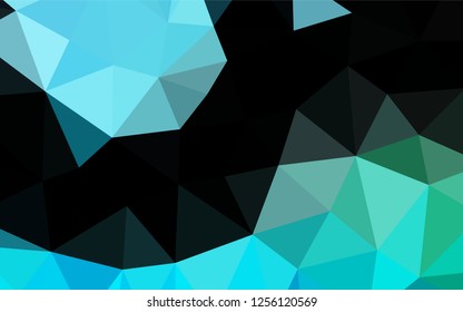 Light Blue, Green vector hexagon mosaic texture. Colorful illustration in abstract style with gradient. The elegant pattern can be used as part of a brand book.