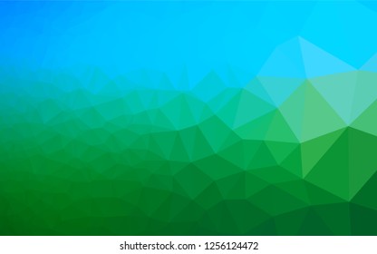 Light Blue, Green vector hexagon mosaic texture. Modern geometrical abstract illustration with gradient. The elegant pattern can be used as part of a brand book.