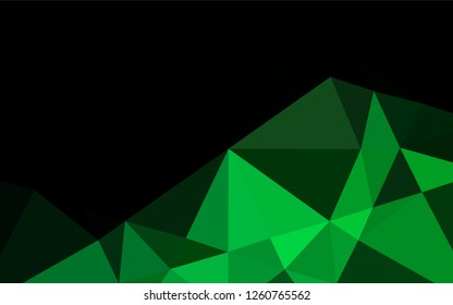 Light Blue, Green vector hexagon mosaic template. A completely new color illustration in a vague style. A completely new design for your business.