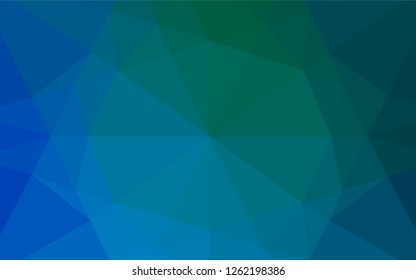 Light Blue, Green vector hexagon mosaic cover. A completely new color illustration in a vague style. A completely new template for your business design.