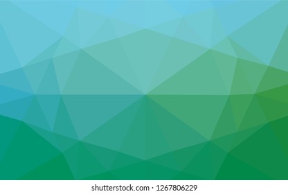 Light Blue, Green vector hexagon mosaic cover. Shining colored illustration in a Brand new style. A completely new template for your business design.