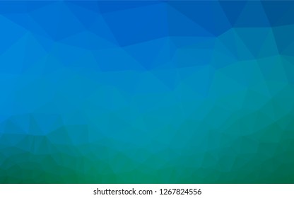 Light Blue, Green vector hexagon mosaic cover. A vague abstract illustration with gradient. The template can be used as a background for cell phones.