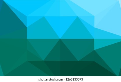 Light Blue, Green vector hexagon mosaic cover. A completely new color illustration in a vague style. Brand new design for your business.