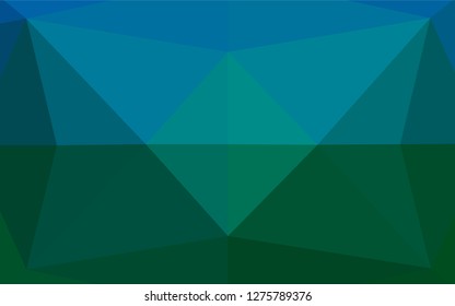 Light Blue, Green vector hexagon mosaic texture. Brand new colored illustration in blurry style with gradient. A completely new design for your business.