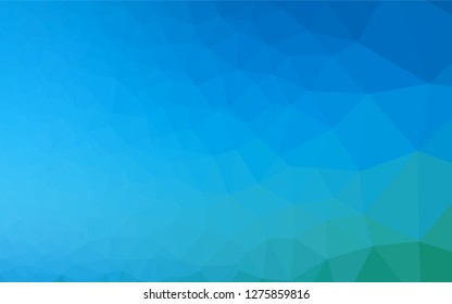 Light Blue, Green vector hexagon mosaic template. Brand new colored illustration in blurry style with gradient. The elegant pattern can be used as part of a brand book.