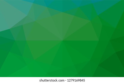 Light Blue, Green vector hexagon mosaic cover. A completely new color illustration in a vague style. A completely new design for your business.