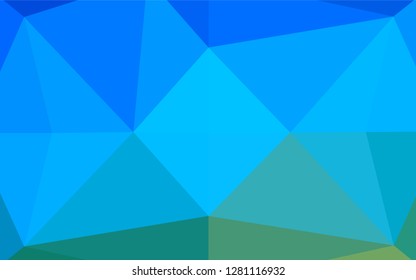 Light Blue, Green vector hexagon mosaic template. Colorful illustration in abstract style with gradient. The textured pattern can be used for background.