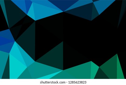 Light Blue, Green vector hexagon mosaic texture. Brand new colored illustration in blurry style with gradient. Brand new style for your business design.