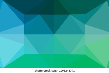 Light Blue, Green vector hexagon mosaic texture. A vague abstract illustration with gradient. A completely new template for your business design.