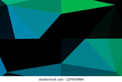 Light Blue, Green vector hexagon mosaic template. Shining colored illustration in a Brand new style. A completely new design for your business.