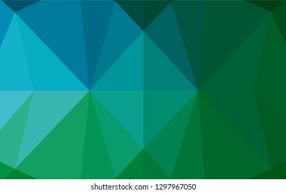 Light Blue, Green vector hexagon mosaic texture. A completely new color illustration in a vague style. A new texture for your design.