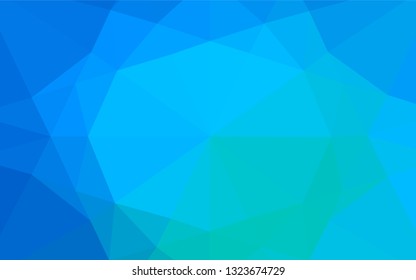 Light Blue, Green vector hexagon mosaic texture. Glitter abstract illustration with an elegant design. The template can be used as a background for cell phones.