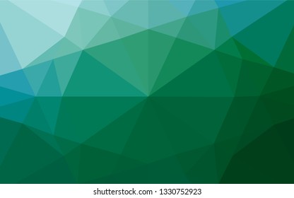 Light Blue, Green vector hexagon mosaic cover. Modern geometrical abstract illustration with gradient. A completely new template for your business design.