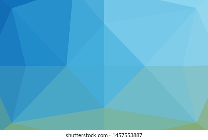 Light Blue, Green vector hexagon mosaic texture. A vague abstract illustration with gradient. A completely new template for your business design.