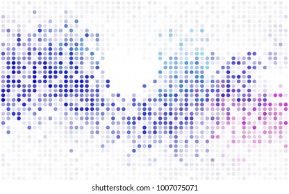 Light Blue, Green vector illustration which consist of circles. Dotted gradient design for your business. Creative geometric background in halftone style with colored spots.