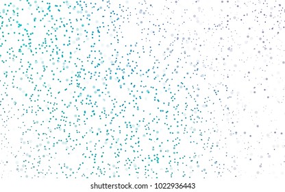 Light Blue, Green vector illustration which consist of circles. Dotted gradient design for your business. Creative geometric background in halftone style with colored spots.
