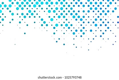 Light Blue, Green vector illustration which consist of circles. Dotted gradient design for your business. Creative geometric background in halftone style with colored spots.