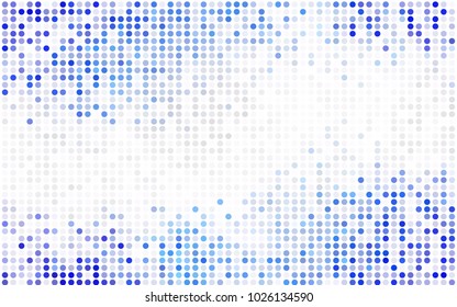 Light Blue, Green vector illustration which consist of circles. Dotted gradient design for your business. Creative geometric background in halftone style with colored spots.