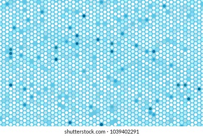 Light Blue, Green vector illustration which consist of circles. Dotted gradient design for your business. Creative geometric background in halftone style with colored spots.