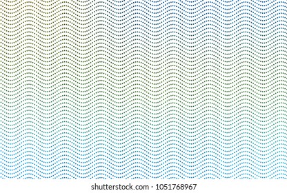 Light Blue, Green vector illustration which consist of circles. Dotted gradient design for your business. Creative geometric background in halftone style with colored spots.