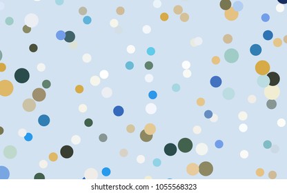 Light Blue, Green vector illustration which consist of circles. Dotted gradient design for your business. Creative geometric background in halftone style with colored spots.