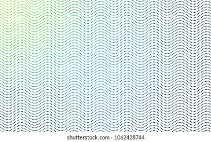 Light Blue, Green vector illustration which consist of circles. Dotted gradient design for your business. Creative geometric background in halftone style with colored spots.