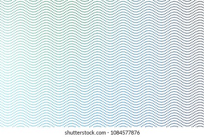 Light Blue, Green vector illustration which consist of circles. Dotted gradient design for your business. Creative geometric background in halftone style with colored spots.