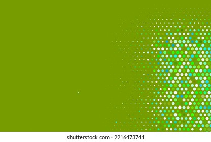 Light Blue, Green vector Illustration with set of shining colorful abstract circles. Glitter abstract illustration with blurred drops of rain. Modern template for landing page.