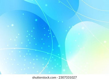 Light Blue, Green vector Illustration with colorful circles, lines in abstract style. Modern abstract illustration with colorful water drops. Base for booklets, leaflets