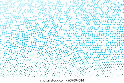 Light Blue, Green vector illustration which consist of circles. Dotted gradient design for your business. Creative geometric background in halftone style with colored spots.