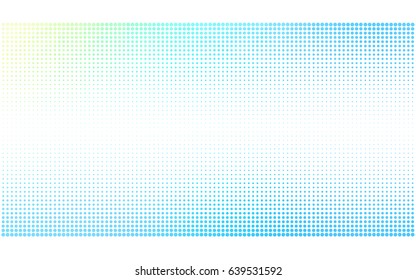 Light Blue, Green vector illustration which consist of circles. Dotted gradient design for your business. Creative geometric background in halftone style with colored spots.