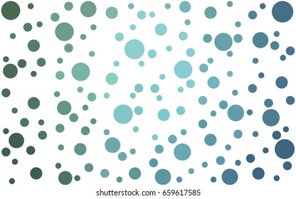 Light Blue, Green vector illustration which consist of circles. Dotted gradient design for your business. Creative geometric background in halftone style with colored spots.