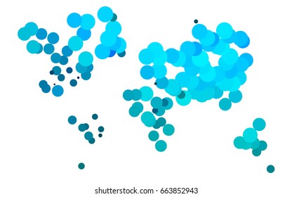 Light Blue, Green vector illustration which consist of circles. Dotted gradient design for your business. Creative geometric background in halftone style with colored spots.