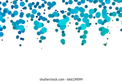 Light Blue, Green vector illustration which consist of circles. Dotted gradient design for your business. Creative geometric background in halftone style with colored spots.